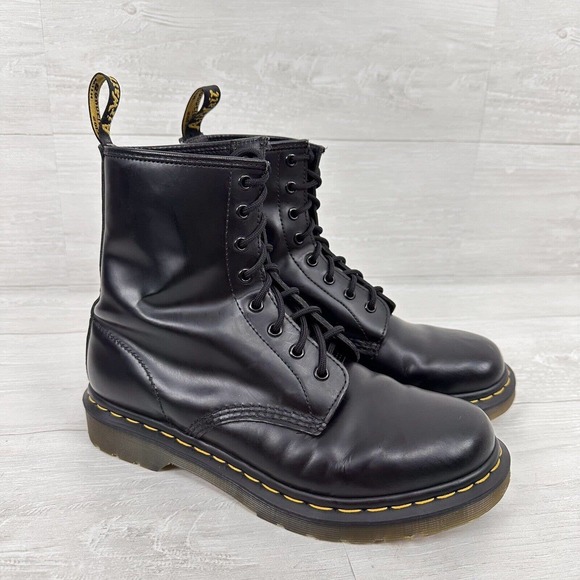 Dr. Martens Shoes - Dr. Martens 1460 Women's Nappa Leather Lace Up Boots Shoes Size 10 Black 8 Eye